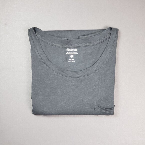 Madewell Plus Whisper Cotton Crewneck Pocket Muscle Tank True Black Women 3X NWT - Picture 16 of 16